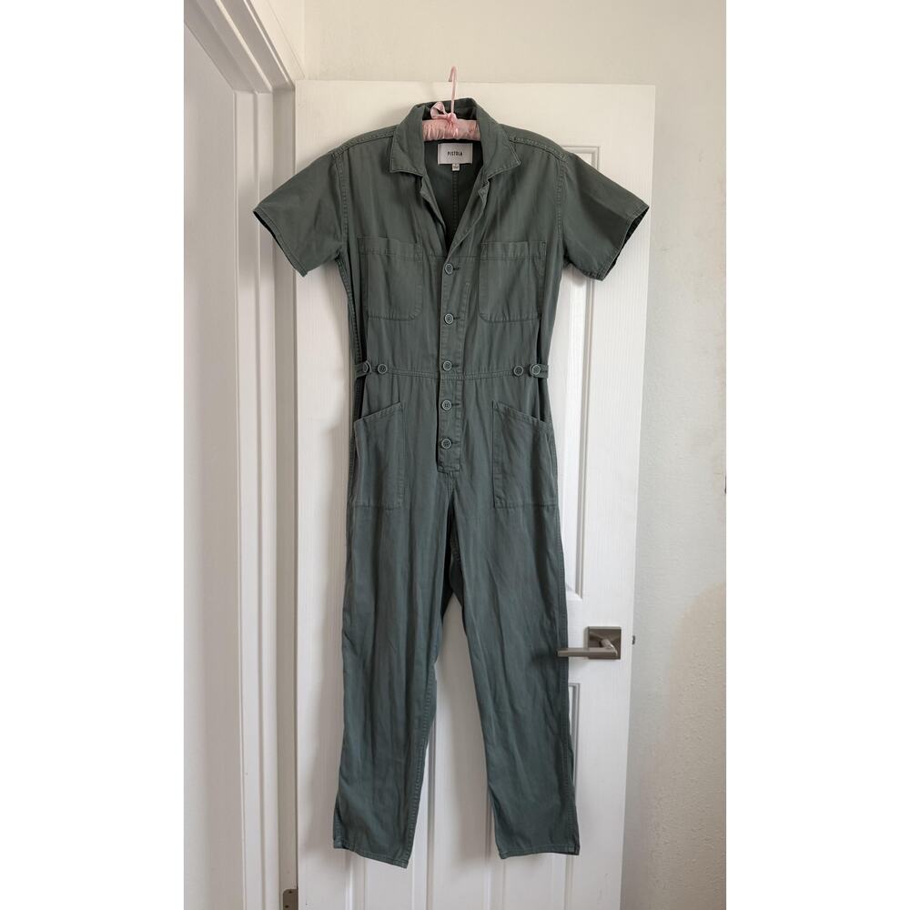 PISTOLA Grover Short Sleeve Field Jumpsuit Sagebrush NWOT Size S - Picture 7 of 15